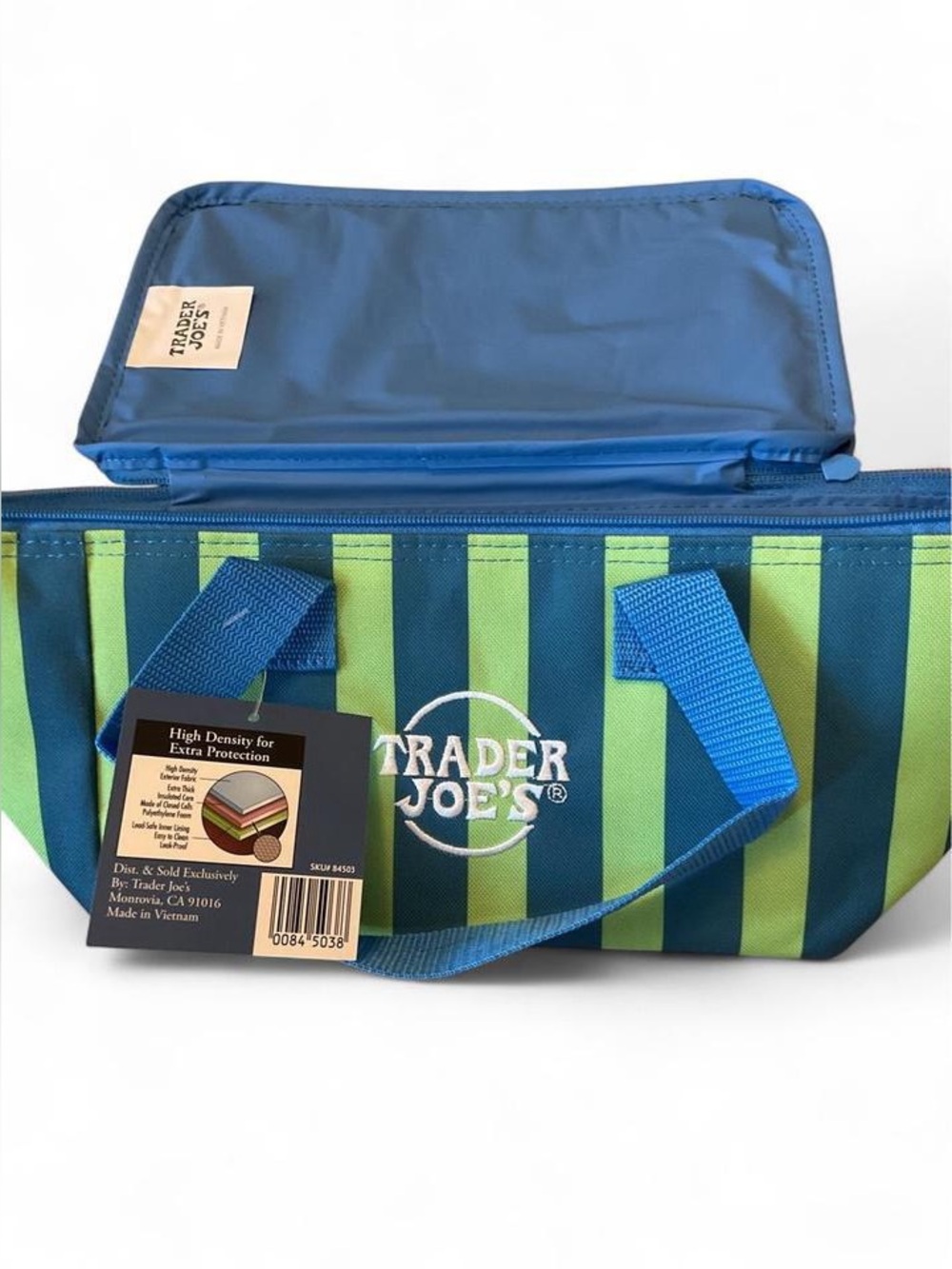 NWT Trader Joe's Striped Mini Cooler Tote